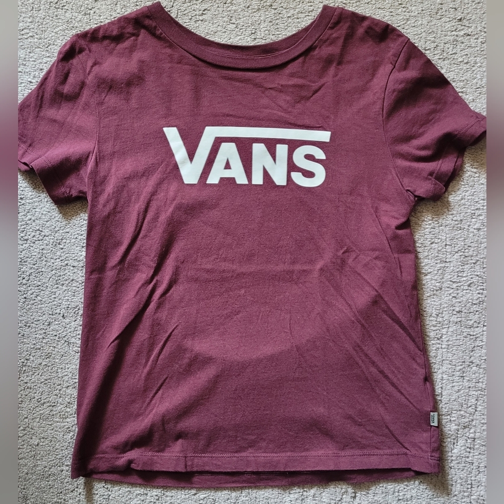 VANS Graphic Tee Ladies Burgundy size S